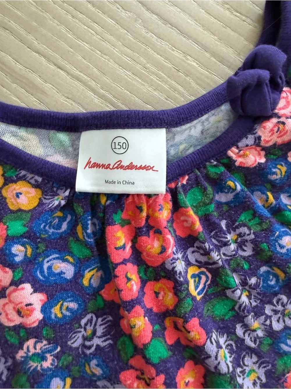 Hanna Andersson Girls Floral Dress and Mustard Stripe Leggings Set